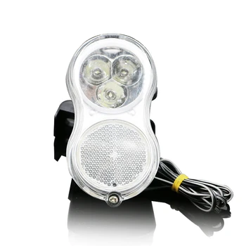 36V 48V e-velosipēdu lukturu priekšējo lukturu elektrisko velosipēdu aksesuāri LED priekšējā gaismiņa velosipēdu daļas, plastmasas ūdensizturīgs luz bicicleta