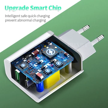 36W USB Lādētāju Ātri Uzlādēt 4.0 3.0 PD Fast Charger MUMS, ES UK Plug Tālruņa Adapteris Kompresoru iPhone 11 Xiaomi Huawei USBC