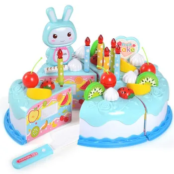 37pcs Protend Spēlēt Augļu Cuting Dzimšanas dienu Rotaļlieta DIY Virtuves Rotaļlietas Kūka Pārtikas zēni Meitenes Dāvanu Bērniem Izglītības Baby kids