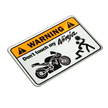 3D Brīdinājuma neaiztieciet Manu Ninja Motociklu Uzlīmes Tvertne Uzlīmes, Gadījumā, Kawasaki NINJA Tvertnes Uzlīme 300R 400R ER-6N ER-5 ER6F