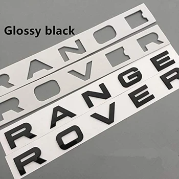 3D Burti ABS Priekšējā Pārsega Emblēma Range Rover Kapuci Vēstules Uzlīmes Land Rover Range Rover(Glossy Black)