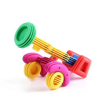 3D Būvniecības Rotaļlietas Bērnu DIY Bullet Dizaina Smieklīgi Ķieģeļi 50gab Bērniem Smieklīgi Plastmasas Celtniecības Bloki Izglītojošas Rotaļlietas Bērniem