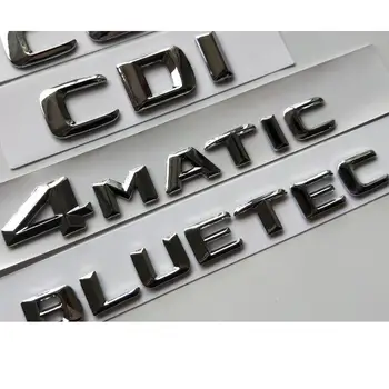 3D Chrome Sudraba Burti Mercedes Benz W246 B150 B160 B180 B200 B220 B230 B250 B260 B280 AMG CDI CGI BLUETEC 4MATIC Emblēmas