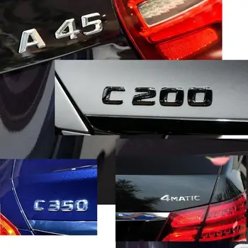 3D Chrome Sudraba Burti Mercedes Benz W246 B150 B160 B180 B200 B220 B230 B250 B260 B280 AMG CDI CGI BLUETEC 4MATIC Emblēmas