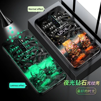 3D Dimanta modelis Gaismas telefonu Gadījumā Par OPPO RENO 3 Pro 2Z 2 Z ACE Akrila triecienizturīgs aizmugurējo Vāciņu Realme X XT Pro X2 k5 k3 K1