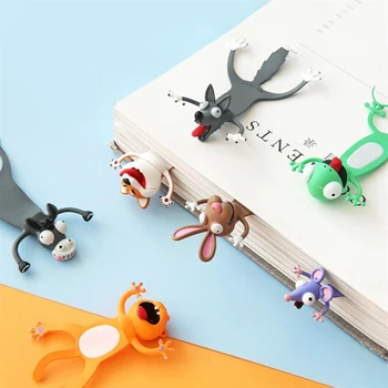 3D dzīvnieku grāmatzīmi grāmatu lasīšanas lapu frāzi mācību piederumi cute radošais dzīvnieku grafikas