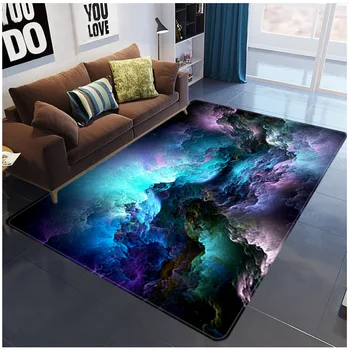 3D Galaxy Kosmosa Zvaigznes Paklāja viesistabā Kafijas Galda, Dīvāna, Gultas, Guļamistabas Grīdas Paklājs Mazgājams Lielu Anti-slip Grīdas Paklājs, Paklāji