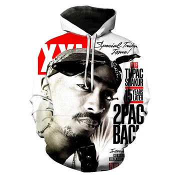 3D Iespiesti Reperis 2pac Tupac / Bob Marley Vīriešiem pelēkā vārna Harajuku Ielas Hip Hop sporta Krekls Unisex Gadījuma hoodies sudadera hombre