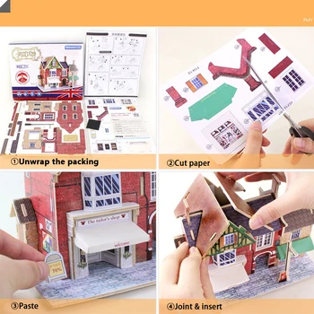 3d Koka Puzles Radošo Ainavu Puzzel Mācību Izglītības Arhitektūra Puzles Spēles Rotaļlietas Bērniem, netoksisks 3D Pazzle