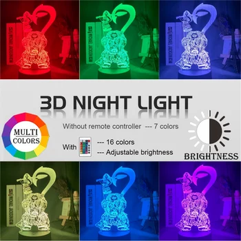 3d Lampas Karikatūra Moana Un Maui Attēls Krāsu Maiņa Touch Sensors Tālvadības Nightlight Bērnu Guļamistaba Dekors Led 3d Nakts Gaisma