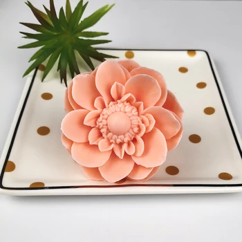 3D Peonija Formas Silikona Veidnē Ziedu Roku Ziepes, Sveces, Māla Pelējuma Peoniju Ziedu Ziepes Pelējuma Kūku Cepšanas Kāzu Dekorēšana Rīks