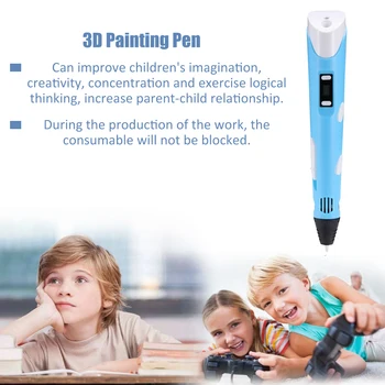 3D Pildspalva bērni 3D Drukāšanas Pildspalvas ar USB 3D rīkoties TAA ABS Pavedienu DIY Rotaļlietu Dzimšanas dienas Dāvanu velce 3D zīmuli, pildspalvas