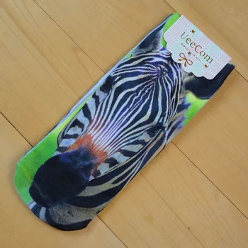 3D printed socks panda smieklīgi zeķes sievietēm, kaķis, tīģeris, suns, zeķes gudrs kokvilnas karikatūra pavasara modes tendences personības sieviete