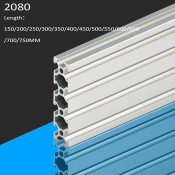 3D Printera Daļas 2080 Alumīnija Profilu Eiropas Standarta Anodēta Lineārās Sliedes Alumīnija Profilu 2080 Ekstrūzijas 2080 par cnc