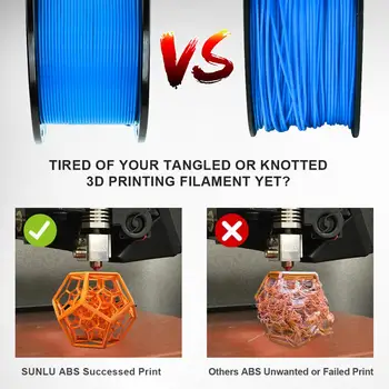 3D Printeri Pavedienu ABS 1kg 1,75 mm Diametra Pielaide +/-0.02 mm Laba Izturība Eco-friendly Nav Burbulis Drukas Materiāls 395m