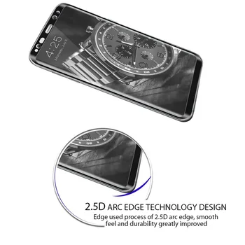 3D Stikls, Pilnībā Segtu Samsung S8 Aizsardzības Rūdīta Stikla Filmu par Sansung Gelaksi, Ņemiet vērā, 8 S8 + S8 Plus Not8 Aizsardzība