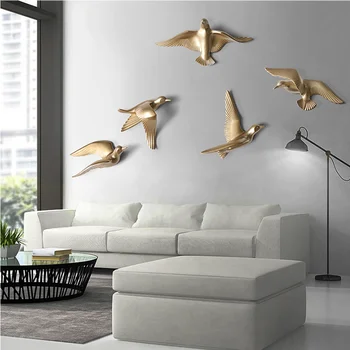 3D Sveķu putnu modes sienas uzlīmes, dzīvnieku statuju, sienu, TV fonā mājas dekoru, Mazo putnu apdare modelis