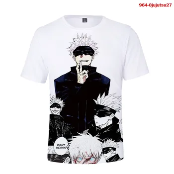 3d T Krekls Anime Jujutsu Kaisen Drukāt Vasarā Jaunu Īsām Piedurknēm Modes Hip Pop Streetwear Atdzist Tshirts Sieviešu Jujutsu Kaisen Topi