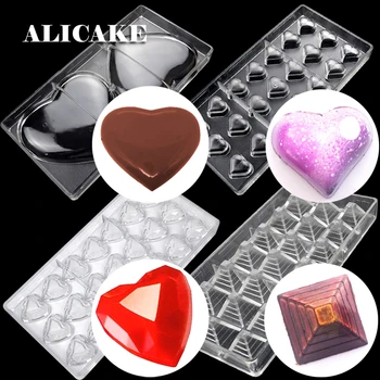 3D Šokolādes Pelējuma Polikarbonāta Mīļotājiem Sirds Renes Veidnes, Šokolādes Konfektes Veidlapu Veidnes, Plastmasas Bakeware Cepšanai, Konditorejas Instrumenti