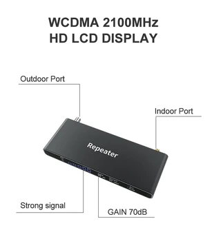 3G Repeater WCDMA 2100 Mobilo Signālu Pastiprinātājs UMTS 2100MHZ Mobilais Mobilā tīkla Signāla Atkārtotāju Pastiprinātājs 3G Tīkla Uztvērējs