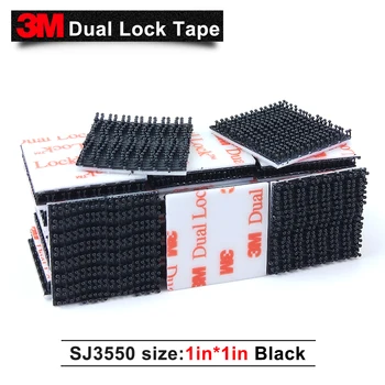 3M Dual Lock SJ3550 Self adhesive tape 250type ar melnu ,1in*1in