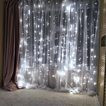 3M Ziemassvētku LED String gaismas bākugunis, Tālvadības pults USB Jauno Gadu Vainags Svētku Dekorēšana Mājas Guļamistabas Logu