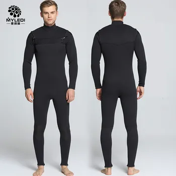 3mm jaunu full black priekšā atvērt rāvējslēdzēju sērfot uzvalks aukstā un siltā conjoined vīriešu ūdenslīdēju kostīms