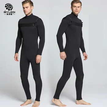 3mm jaunu full black priekšā atvērt rāvējslēdzēju sērfot uzvalks aukstā un siltā conjoined vīriešu ūdenslīdēju kostīms