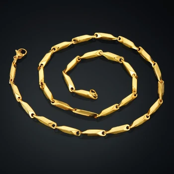 3mm Zelta Ķēdes Vīrieši Sievietes Rotaslietas, Zelta Krāsa Nerūsējošā Tērauda šarnīrķēdes Kaklarotas Vairumtirdzniecības Collier