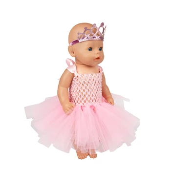 3pcs 1, Kleita Komplekts piemērots 43cm Baby Lelle 17 Collu Lelle Drēbes Un Accessoires