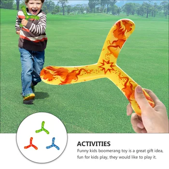 3pcs 3 Lapas Bumerangs Rotaļlietas Āra Intriga Dart Bērniem lidojoša Rotaļlieta (Dažādas Krāsas)