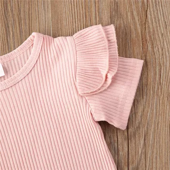 3Pcs Baby Girl Ziedu Savirmot Īsām Piedurknēm Topi, T krekls+Zeķu Kopumā Svārki+Galvas Apģērbs Vasaras Apģērbs Komplekts