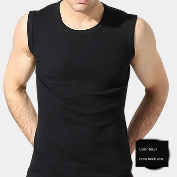 3pcs/daudz Cilvēku mīksta elpojošs Kokvilnas pamata bez Piedurknēm Tvertnes Veste Undershirts Apakšveļa Vīriešu O-veida kakla Saskaņā ar labas kvalitātes krekls
