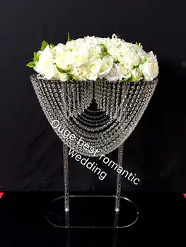 3pcs/daudz garš kristāla, akrila kāzu centrālais/kristāla kāzu kūka stāvēt/acryli ziedu statīvs/kāzu pīlāra uz ASV