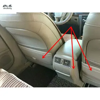 3pcs/daudz PU ādas automašīnu Sēdekļu un aizmugurējā gaisa kondicionēšanas kontaktligzdas aizsardzības kick vāks 2016 2017 Nissan Murano