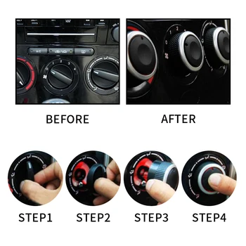 3pcs/komplekts Mazda 3 BL 2010. - 2013. gadam automašīnas gaisa kondicionēšanas rokturi siltuma kontroliera slēdža poga maiņstrāvas slēdzis auto auto aksesuāri