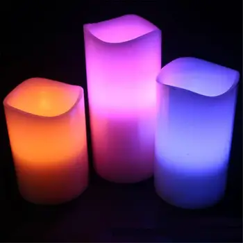 3Pcs/Set LED Flameless Sveču Gaismas Tālvadības Mirgo Tējas Sveces Akumulatora Barošanu Mājas Kāzas, Dzimšanas dienas svinības Apdare