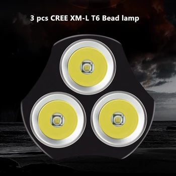3pcs XML T6 LED Lukturīti Uzlādējams Lāpu 6000LM 3 Modelis Spēcīgs Spuldzes Alumīnija Ūdensizturīgs Portatīvo vieglu Roku Lampas Litwod
