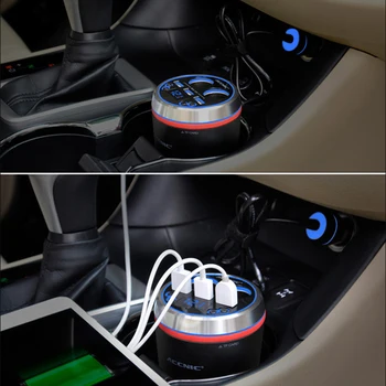 3USB Auto Lādētāju piepīpētāja Vienas Līdz Divu Dual USB Daudzfunkciju Strāvas Adapteri Bluetooth Kauss Auto USB Auto Piederumi C1