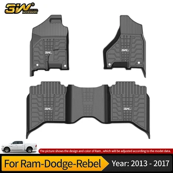 3W Pilna TPE injekcijas molded kāju spilventiņi ar Anti-slīdēšanas grīdas paklāji Dodge RAM Horn Dodge Nemiernieku JAUNU-RAM 