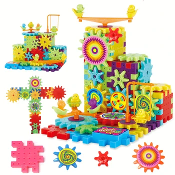 3WBOX 81 GAB., Elektriskie Pārnesumi 3D Modeļa Veidošanas Komplekti Plastmasas Ķieģeļu Bloki Izglītības Rotaļlietas Bērniem Bērnu Ziemassvētku Dāvanas