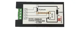 4 1 ammeter Ciparu voltmetrs sprieguma ampere Jaudu, Enerģijas mērītājs DC 6.5~100V ar LCD displejs ar Zilu apgaismojumu 50A 100.A