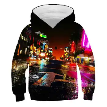 4-14year 3d GTA 5 Spēles zēnu drēbes rudens populārs hoodies par pusaudžu meiteņu Krekls Harajuku Pulovers hoody topi Streetwear