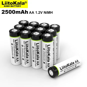 4-20PCS Liitokala 1.2 V AA 2500mAh Ni-MH 2.5 Uzlādējams akumulators aa uz Temperatūras rādītāju tālvadības pulti, peli, rotaļlietas baterijas