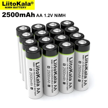 4-20PCS Liitokala 1.2 V AA 2500mAh Ni-MH 2.5 Uzlādējams akumulators aa uz Temperatūras rādītāju tālvadības pulti, peli, rotaļlietas baterijas