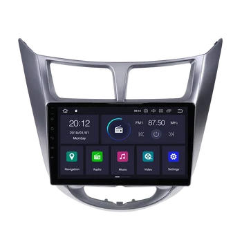 4+64G Android 10.0 Auto Multimediju Atskaņotāju Hyundai solaris 2010-2016 auto GPS Navi Radio navi stereo IPS skārienjutīgais ekrāns, galvas vienības