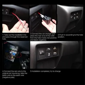 4.8 Auto Lādētājs Uzlādes Ligzdas Dual USB Port LED Volt Displeja par Tālruni, Tabletes Navigator Ātrās Uzlādes Adapteris, paredzēts par Auto