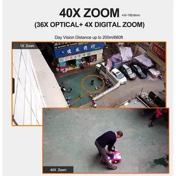 4 Collu HD 1080P 5MP PTZ IP Kameras Zoom 40X Āra 2MP Mini Speed Dome Kameras IS 50M CCTV Drošības Novērošanas Kamera Onvif