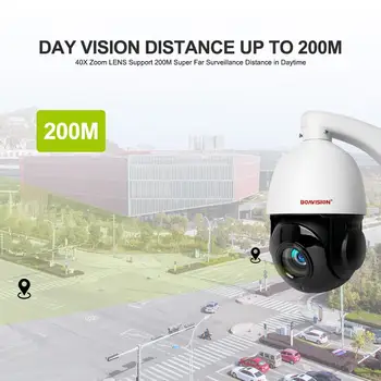 4 Collu HD 1080P 5MP PTZ IP Kameras Zoom 40X Āra 2MP Mini Speed Dome Kameras IS 50M CCTV Drošības Novērošanas Kamera Onvif