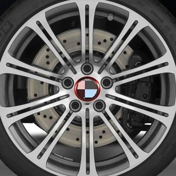 4 Gabali Red Sakausējuma Auto Riteņu diskiem Centrs Klp Hub Gredzeni Apdare BMW X1, X3 un X5 1 3 5 6 7 Sērija